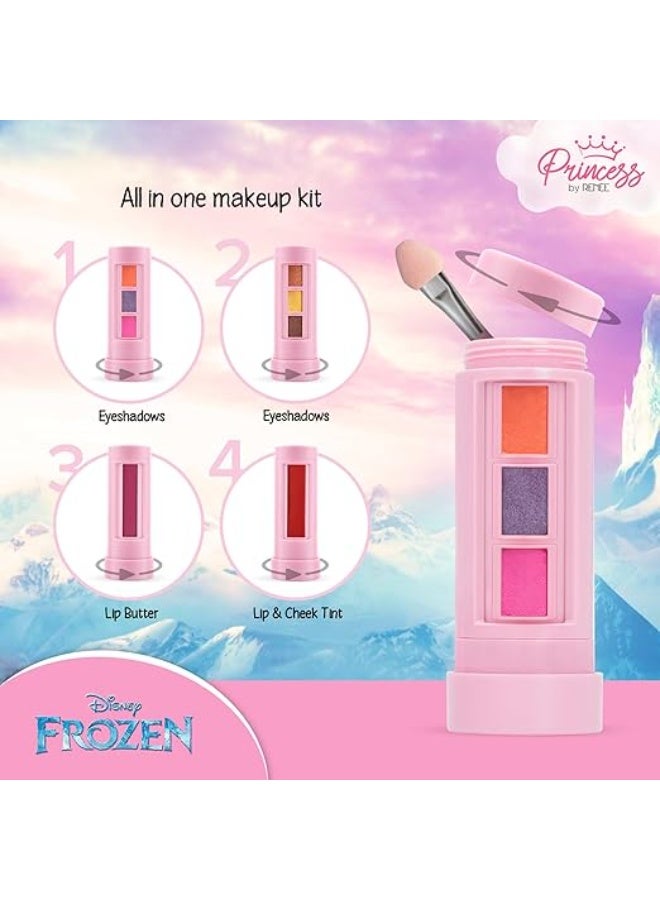 RENEE Disney Frozen Princess Unicorn Makeup Kit Elsa 7.4 Gm,Pre-Teen Girls,Includes 2 Matte,4 Shimmer Eyeshadows,Lip Butter,Lip&Cheek Tint,Compact&Travel Friendly,Cruelty-Free&Vegan, 1 Count - Image 3
